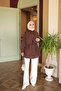 Brown Windbreaker Detailed Waist-Tie Shirt - 3