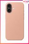 Sand Pink Liquid Velvet Matte Silicone Case for iPhone 16