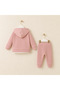Embroidered Front Triple Baby Girl Ribbed Cotton Set - 3