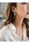 Stoned Letter D Dangle Earrings - 5