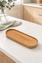 Wooden Long Rectangular Presentation Plate 35cm - Kayık Cheese and Fruit Presentation - Organizer - Solid Beech - 8