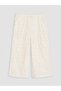 Lcw Kids White Elastic Waist Girls Brode Capri - 2