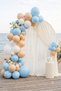 Set of 20 Blue Sea Sand White Balloons 11 Inch Birthday Party Decoration - 2
