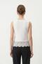 Ecru Buttoned Lace Vest 006 - 3