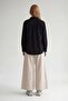 Gray wide leg jeans with stitch detail - 4