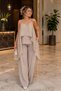 Chiffon Garnished Blouse and Pants Set