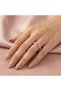 Adjustable Pink Enamel Flower Pattern Women's Ring - 3