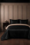 100% Cotton Satin (83 Thread-125 Gsm) Double-Sided Design Black Mink Double Duvet Cover Set - 3