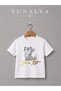 Tunalya Kids T-Shirt with Baby Wolf Design Premium Printed Unisex Cotton T-Shirt