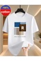 Men's T-Shirt, 100% Cotton, Printed T-Shirt, Geometric Pattern, Crew Neck, Short Sleeve, Casual Wear, Modern Design