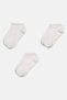 Kids Girl 3 Pairs Brand Logo Ankle Socks, White - 3