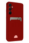 Aconcept Galaxy S24 Fe Case Kelvin Silicone with Business Card Holder (84212) - Red - 4