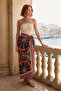 Noir Sicilia Large Maxi Beach Pareo - Non-See-Through Shiny Fabric - 120X155 cm