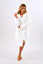 Bamboo Jacquard Striped Luxury Hooded Bathrobe, Velvet Outside, Bamboo Soft Inside, Unisex - 4