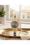 Women's Stainless Steel Wristwatch Colorful Waterway Bracelet Gift Stylish Watch Set with Stones Analog Wrist Watch