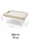 4 Pieces 300ml Organizer Box - Kitchen Drawer Organizer with Lockable Lid Elora Storage Container Beige - 5