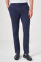Navy Blue Side Pocket Slim Fit Casual Cotton Chino Trousers 1003260178 - 3