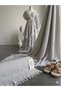 Cream Color Glittery Floş Linen Fabric Wrinkled Double Width 150 cm Metered Ayrobin Linen Fabric Dress Suit Shirt Skirt Fashion Clothing - 2