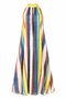 Rainbow Collar Tie Detail Dress - 3483