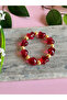 Heart-Shaped Colorful Stone Elastic Summer Beach Bracelet - 2