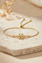 Snowflake Figured Zircon Stone Adjustable Yellow Color Bijouterie Bracelet for Women - 2