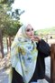 Peony Aqua Soft Shawl Yellow - 4