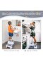 Kids Step Stool, 2-Tier Non-Slip Toddler Stool for Bathroom & Kitchen, Multifunctional Helper for Washing & Learning, Easy to Assemble & Heavy-Duty (Max Load 150kg),Grey - 3