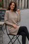 Buttoned Knitwear Sweater R4474 Mink