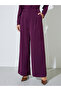 Purple Wide Leg Pants with Side Pocket - 2