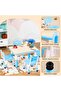 5PCS Plastic + MDF 80x60CM Children Table and Chair Set (One Table Four Chairs) - Stylish, Practical, Multi-purpose Tool - 3
