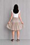 Sofya Linen Fabric Comfortable Fit 55cm Short Skirt - 3