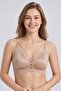 Shiny Fabric Laser Cut Bra with Strap Detail