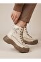 26K310-3 Women's Genuine Leather Side Glitter Bow Rubber Tie Zipper Short Sports Boots - 3
