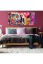 True Love Always Wins Graffiti Canvas Wall Art | 50x100 Inches Gallery Wrapped | Couple Holding Hands Street Art | Romantic Wall Decor - 4