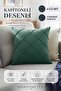 4 Pieces Green Soft Textured Salon Cushion Cover 43 X 43 cm (with Zipper)
