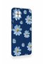 Samsung A22 Compatible Blue Daisy Patterned Silicone Case - 3