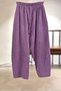 Tasseled Wide Leg Linen Trousers with Pocket Mesh Detail - 2