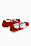 Mary Genuine Leather Red Suede Cross Elastic Band Women's Ballerinas - 3