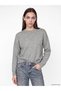 Nevavm with a Difference from the Lcw Modest Gray Staple Detail Oversize Women's Knitwear Sweater - 2