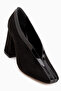 Conny Black Suede Blunt Toe Women's Heeled Shoes