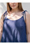 Nevavm Plus Size U-Neck Rope Strap Jean Dress with Difference - 2