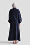 Sea Shell Detailed Skirt Suit Navy Blue - 6