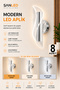 Decorative 12W Indoor Chrome Case 3 Color Light Modern Wall Sconce Electric 8 Pcs