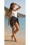 Women's White Tie-Up Chiffon Mini Beach Pareo - 3