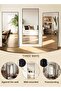 مرآة كبيرة جدًا بتصميم أنيق 180 × 80 سم - إطار معدني أسود وحامل خلفي - 6