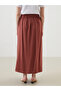 Original Elastic Waist Linen Look Skirt - 4