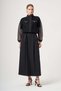 Women's Mesh Detail Skirt Suit Black 31448 - 4
