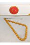 YELLOW PRESSED AMBER Rosary - 2