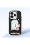 Tecno Spark 20C Compatible Case Camera Protector Black Silicone Couple Phone Case Kitty Pattern