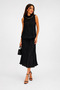 Wrinkled Fabric Bead Embroidery Detailed Sleeveless Dress Length 120 cm - 2